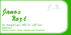 janos mozl business card